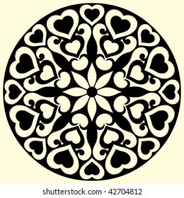 ornamento decorativo vectorial, elemento de diseño abstracto