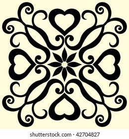 decorative vector ornament, abstract design element