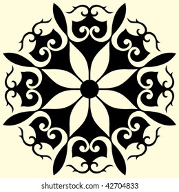 decorative vector ornament, abstract design element