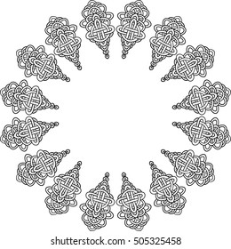 Decorative vector ornamental frame. Hand drawn element for design projects.