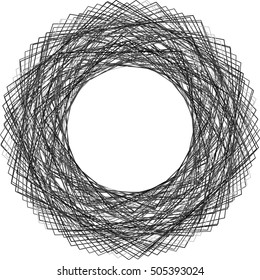 Decorative vector ornamental frame. Lineart logo template for design projects.
