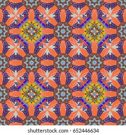 Decorative vector ornate colored mandala icon for card, colored Mandala on a colorfil background. For invitation card, scrapbook, banner, postcard, tattoo, yoga, boho, magic, carpet, tile or lace.