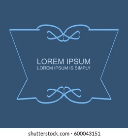 Decorative vector outline text template.