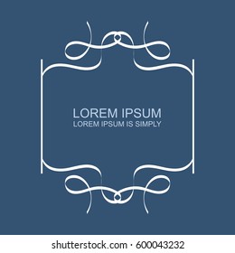 Decorative vector outline text template.