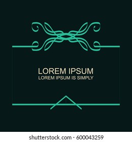 Decorative vector outline text template.