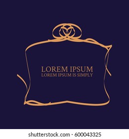 Decorative vector outline text template.