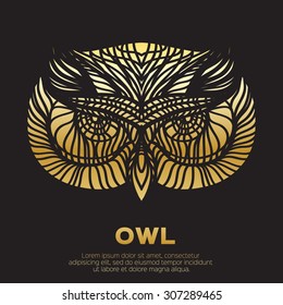 Decorative Vector Owl for design.