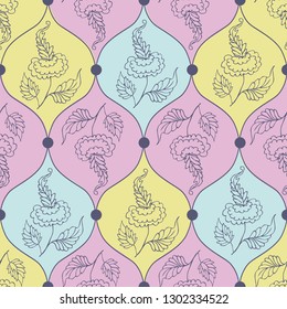 Decorative vector pattern with grate 