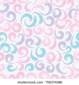 Decorative vector pattern with textured swirls.