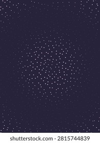 Decorative vector pattern using halftone circles, celestial star field aesthetic, feminine color palette for elegant print