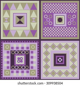 Decorative vector poster colorful geometric shapes