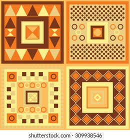 Decorative vector poster colorful geometric shapes