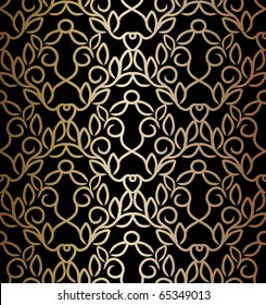 Decorative vector seamless floral ornament