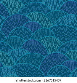 Decorative vector seamless pattern. abstract waves or dunes. Geometric ornament