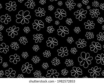 Decorative vector seamless pattern with floral ornament