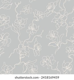 Decorative vector seamless pattern. Repeating background. Tileable wallpaper print.