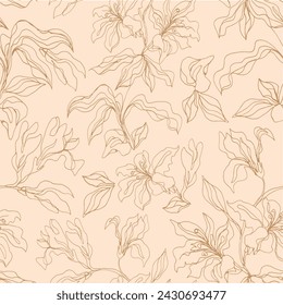 Decorative vector seamless pattern. Repeating background. Tileable wallpaper print.