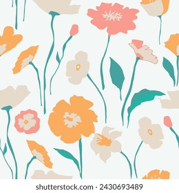 Decorative vector seamless pattern. Repeating background. Tileable wallpaper print.