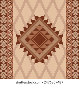 Diseño tradicional sin costuras de Vector decorativo para el patrón étnico de la ropa y los motivos indígenas nativos americanos con el adorno tribal azteca de fondo hecho a mano borde hermoso arte colorido. 