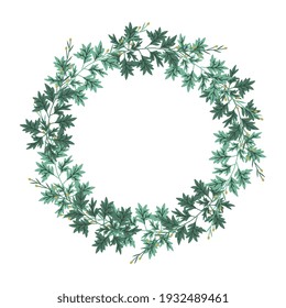 Decorative vector simple floral frame
