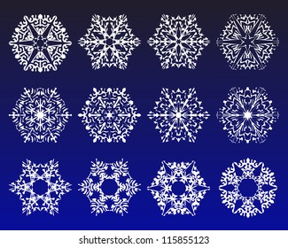 Decorative vector Snowflakes set - winter series clip-art