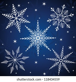 Decorative vector Snowflakes set - winter series clip-art