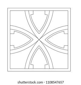 Decorative vector square composition