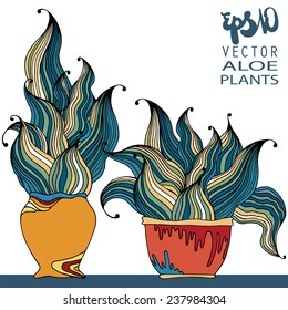 Decorative vector still life - flower in a pot