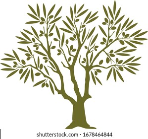 Decorative vector tree - olive series