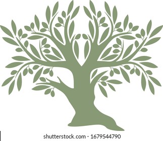 Decorative vector trees- olive series