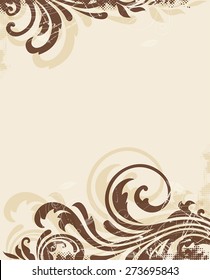 Decorative vector vintage floral background
