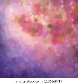 Decorative vector watercolor background with painting texture