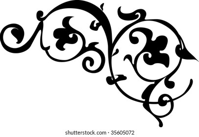 Decorative vegetative ornament