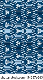decorative vertical geometric banner. abstract seamless cube. vector illustration.