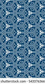 decorative vertical geometric banner. abstract seamless cube. vector illustration.