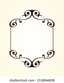   Decorative vertical vector  retro frame.