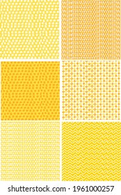 Patrones decorativos y vibrantes en tonos amarillos