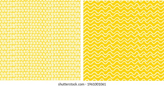 Decorative and vibrant patterns in yellow color tones