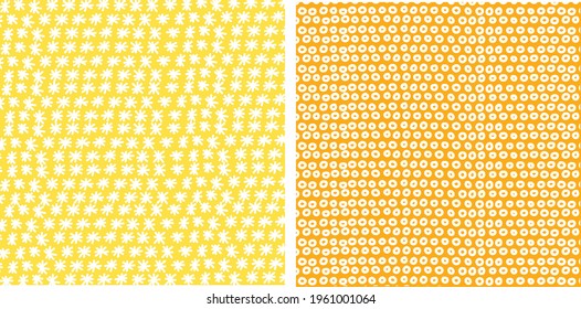 Decorative and vibrant patterns in yellow color tones