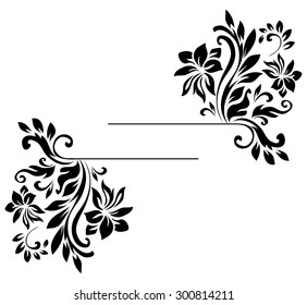 Decorative victorian style calligraphic vector design element, elegant frame.