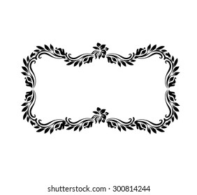 Decorative victorian style calligraphic vector design element, elegant frame.