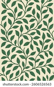 Decorative Vine Background Print Design in Vector