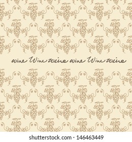Decorative vine seamless vector pattern