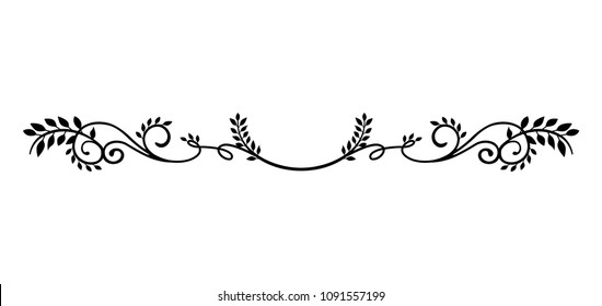 decorative vintage border illustration, natural plant