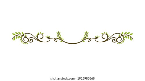 decorative vintage border illustration (natural plant)