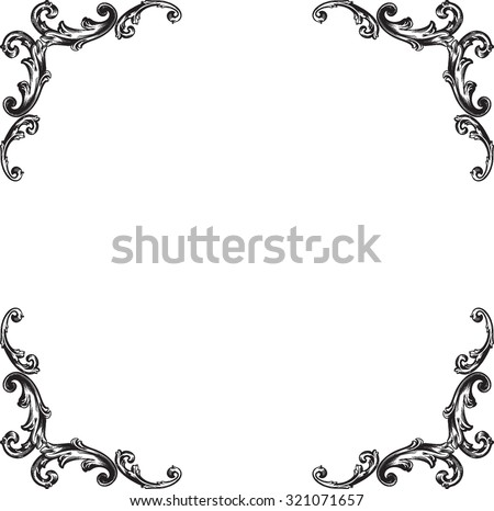 decorative vintage borders frames