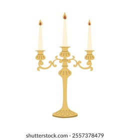 Decorative vintage bronze candlestick, classic lighting