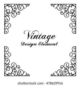 Decorative vintage and classic design element vector illustration eps10