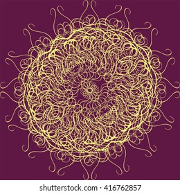 Decorative Vintage Design Element, Hand draw lace ornament.  Template frame design for card or poster.