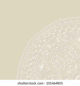 Decorative Vintage Design Element, illustration with lacy frame decoration, ornamental corner with lacy design